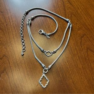 SARDA .925 sterling silver necklace 20-24”